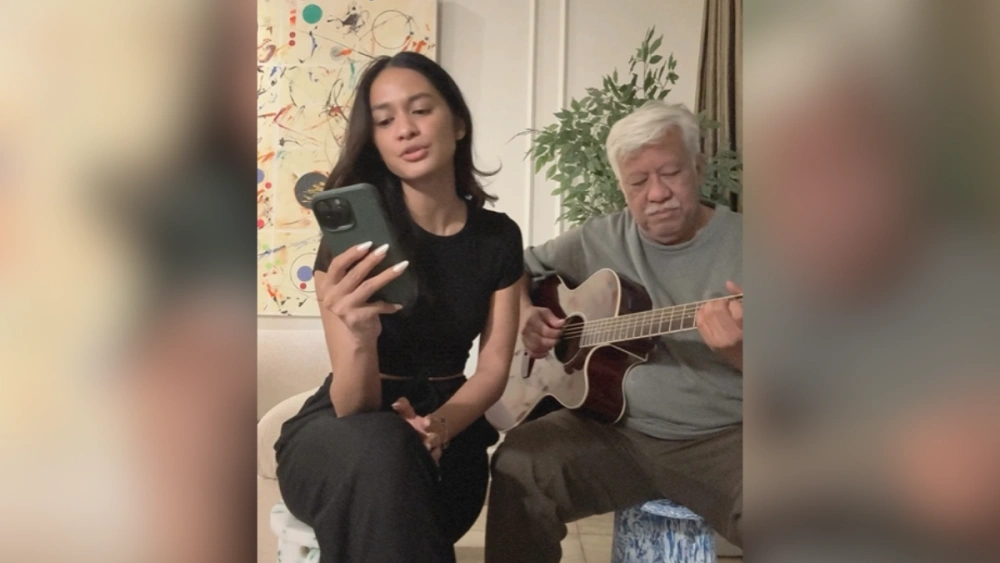 Hana Malasan bersama sang ayah, Hakim L Malasan. [Instagram @hanamalasan]